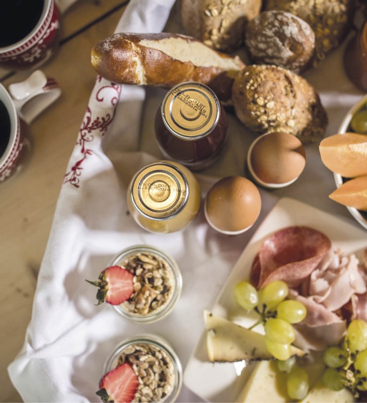hubertus dolomites Fiè allo Sciliar | Enjoy the morning with a South Tyrolean breakfast hubertus' breakfast buffet with yoghurt, eggs, juices, fruit and bread.