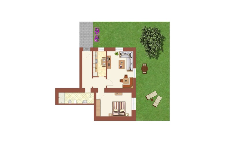 Pianta dell'appartamento vacanze superior al hubertus Fiè allo Sciliar - Alto Adige